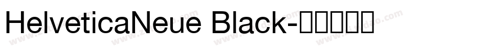 HelveticaNeue Black字体转换